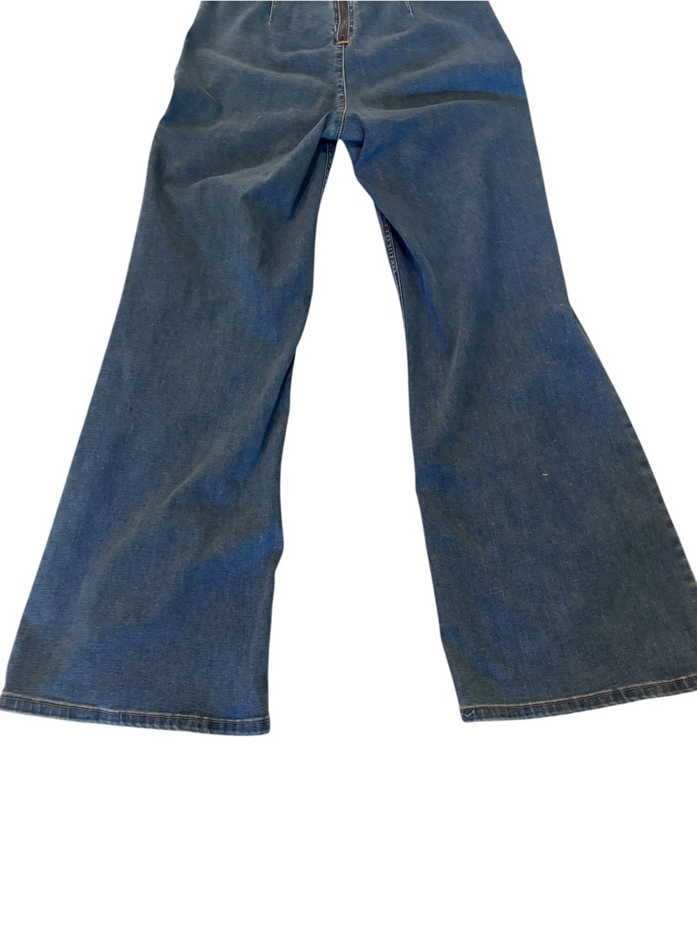 We The Free Dark Blue Denim Wide-Leg Women's Jumpsuit Overalls size M. - Picture 4 of 7